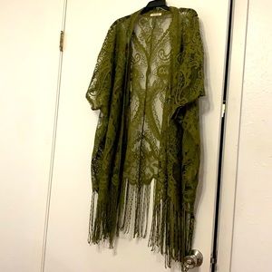 Green Lace cardigan